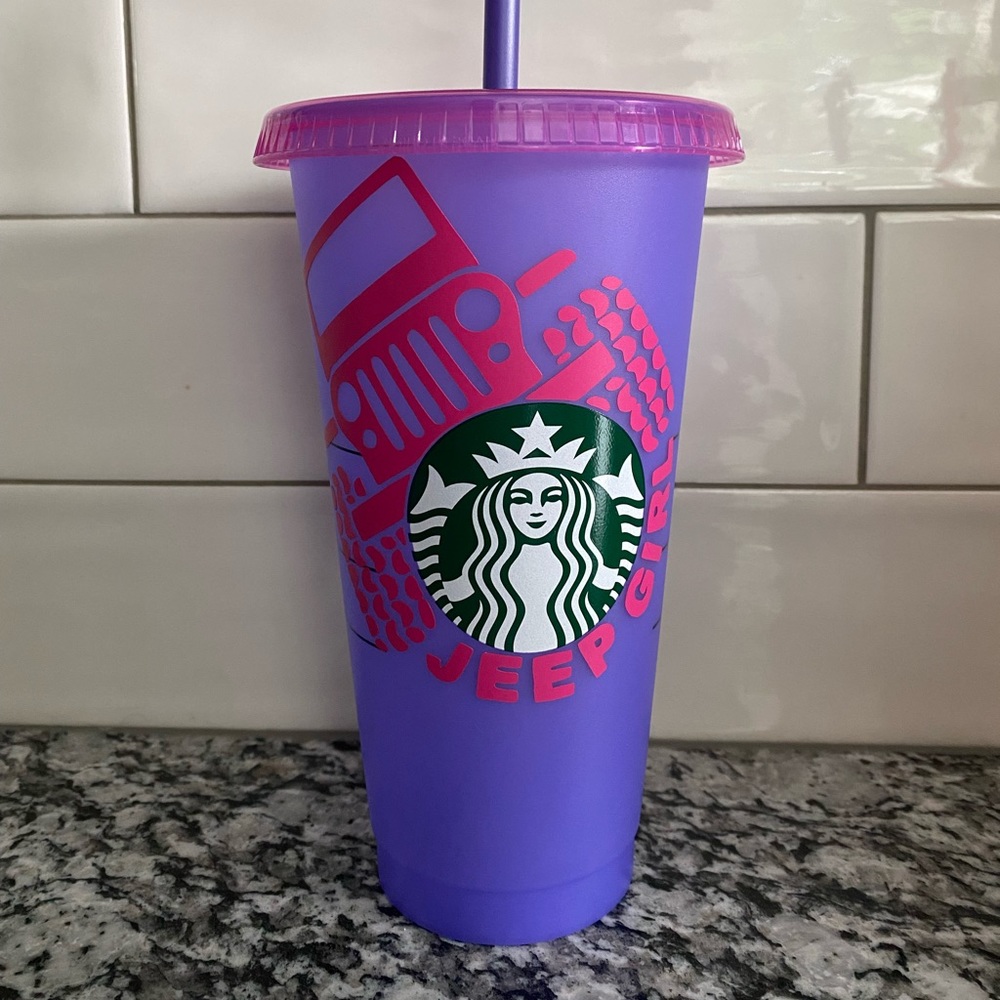 New! Jeep girl, Starbucks color changing cold cup